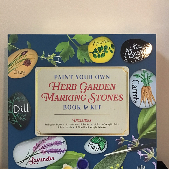 No Brand Other - Paint Your Own Herb Garden Marking Stones Book and Kit Craft‎ Set